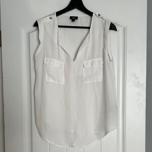 Express White Sleeveless Blouse